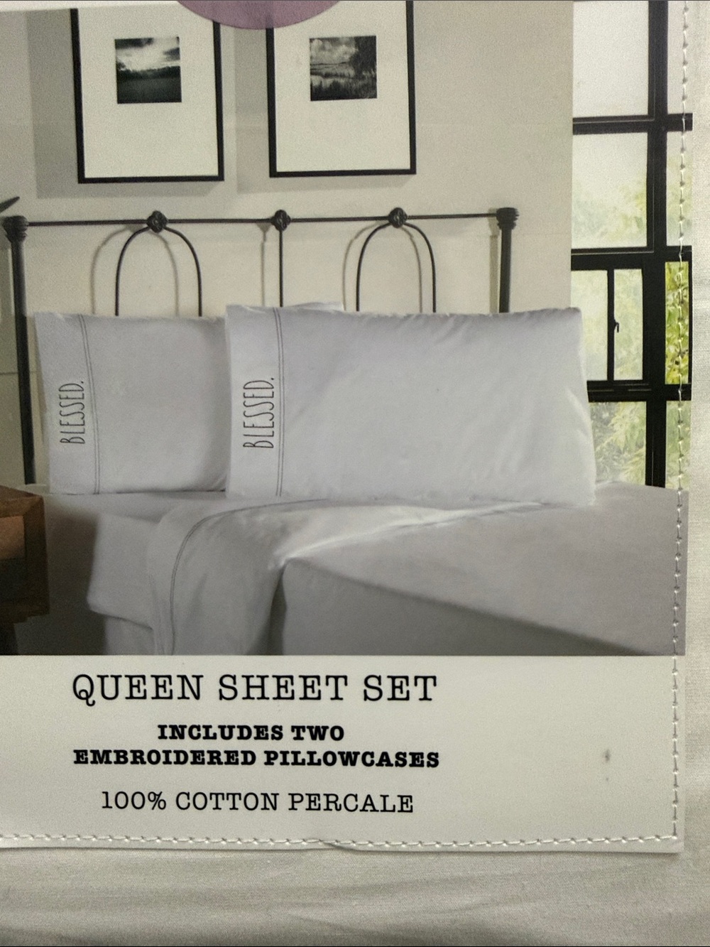 RARE Rae Dunn Queen Sheet Set - Picture 3 of 7